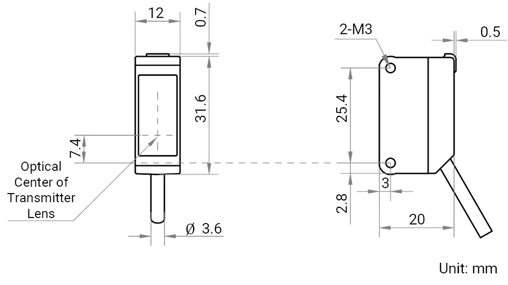 MV-PE5101 Maßzeichnung 1