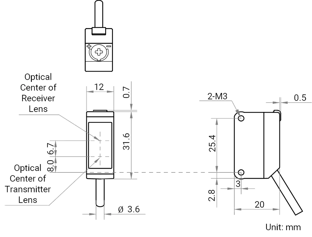 MV-PE5801-P Maßzeichnung