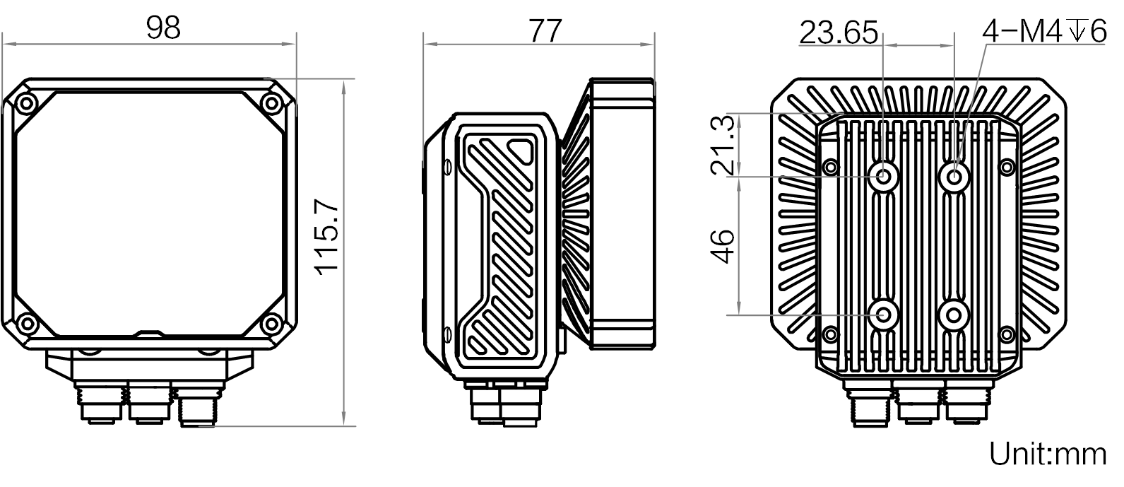 MV-SC6050M-12M-XBN Abmessungen
