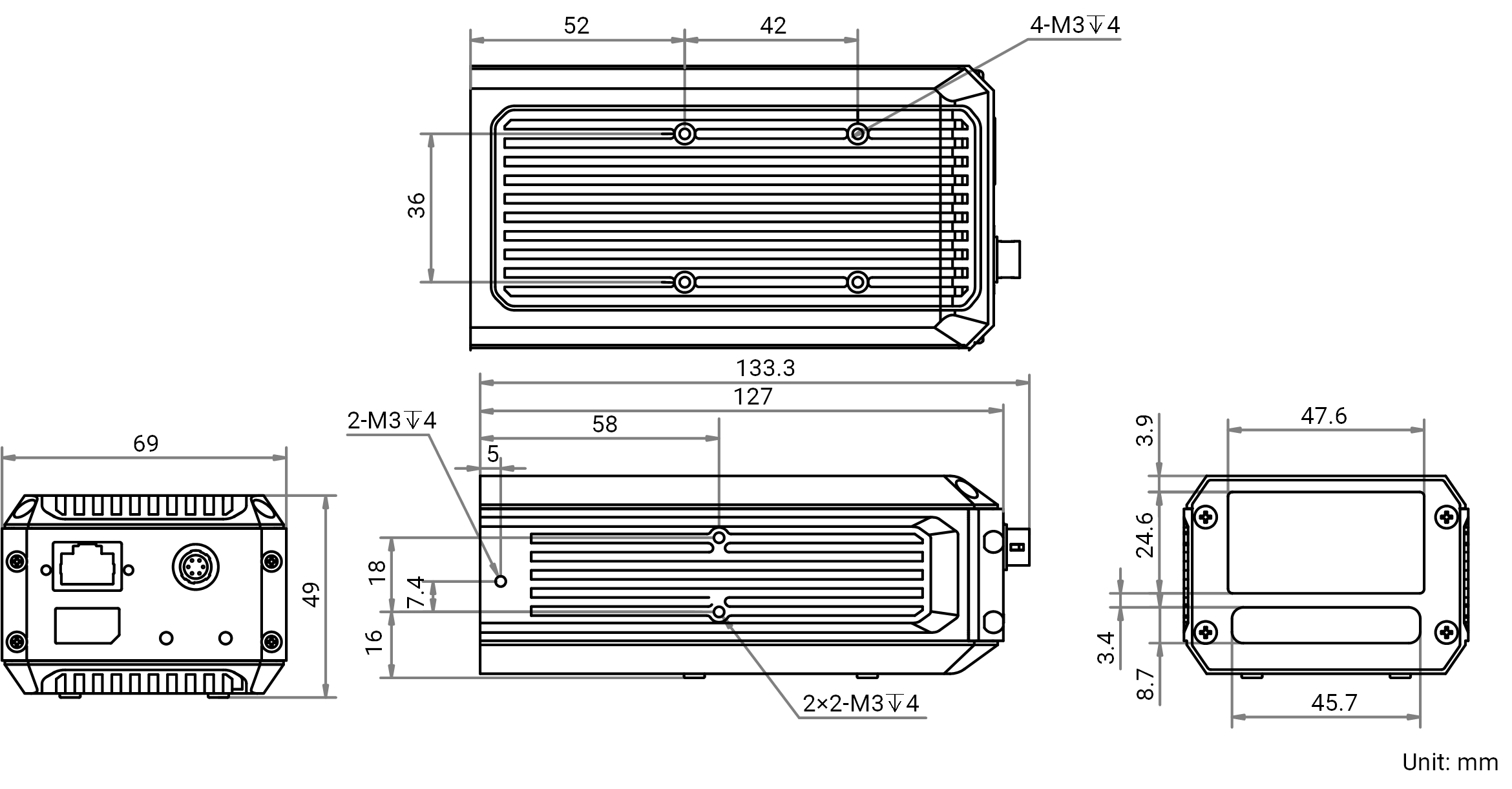 MV-SC6500P-AI-WID-RBN Abmessungen
