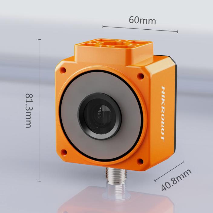 AGV Führungssensor SC2000A – 3D-Darstellung mit Gehäuseabmessungen 60 × 60 × 40,8 mm